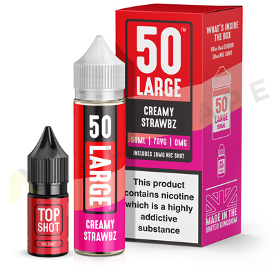 Creamy Strawbz eLiquid by 50 Large 50ml