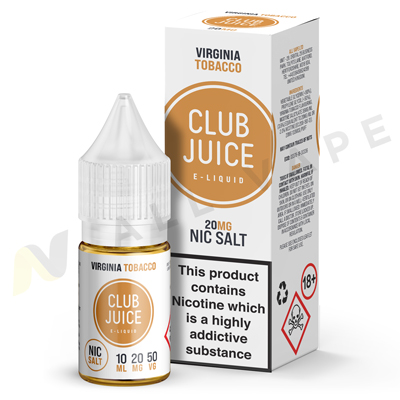 Virginia Tobacco Nic Salt eLiquid By Club Juice